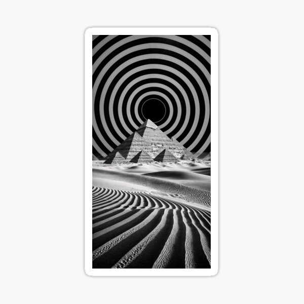 Item preview, Illusion with pyramids and desert dunes designed and sold by amithachapa.