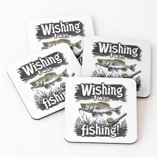 Item preview, Wishing I Was Fishing - Fun Fishing Quote designed and sold by travelesque.