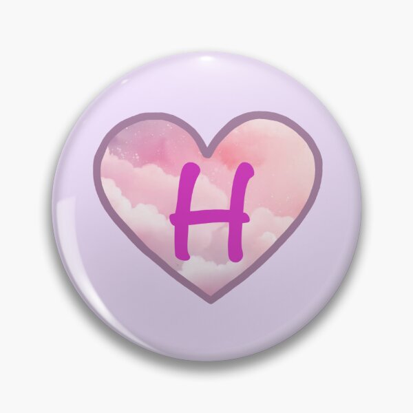 Item preview, Heart Pink Clouds “H” designed and sold by CEvansArt.