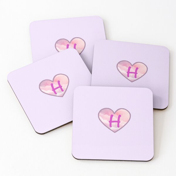 Item preview, Heart Pink Clouds “H” designed and sold by CEvansArt.