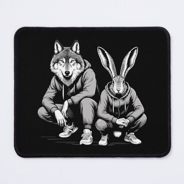 Item preview, Slavic squat Russian squat hare and wolf gift designed and sold by Pineapple-Tree.