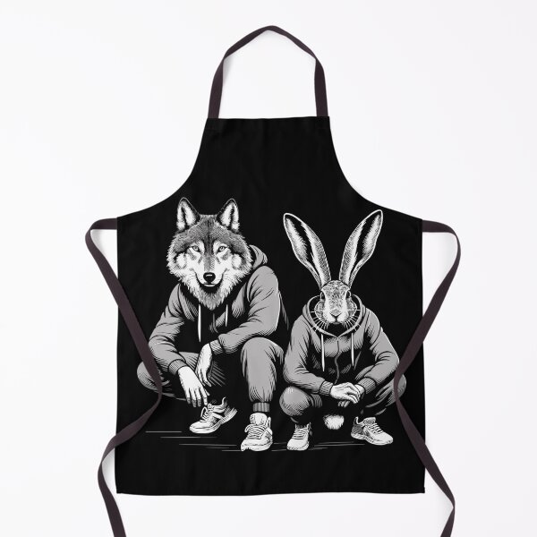 Item preview, Slavic squat Russian squat hare and wolf gift designed and sold by Pineapple-Tree.