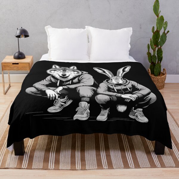 Item preview, Slavic squat Russian squat hare and wolf gift designed and sold by Pineapple-Tree.