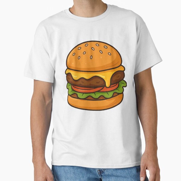Item preview, Juicy Cheeseburger Cartoon – Funny Fast Food Lover Art designed and sold by VibeNest.