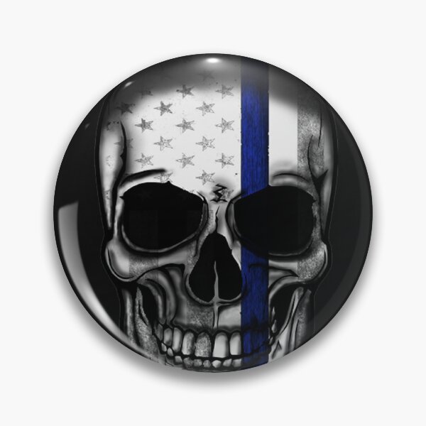 Item preview, Blue Line Smiling Skull designed and sold by Blue Line Hub.