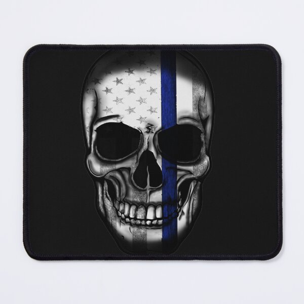 Item preview, Blue Line Smiling Skull designed and sold by Blue Line Hub.