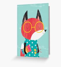 Animal Band - Xylophone Fox Greeting Card