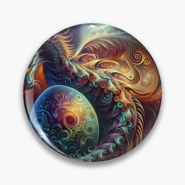 Item preview, Fractal Dragon Unfolds Cosmic Wonder designed and sold by KirstenStar.