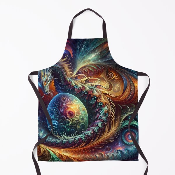 Item preview, Fractal Dragon Unfolds Cosmic Wonder designed and sold by KirstenStar.