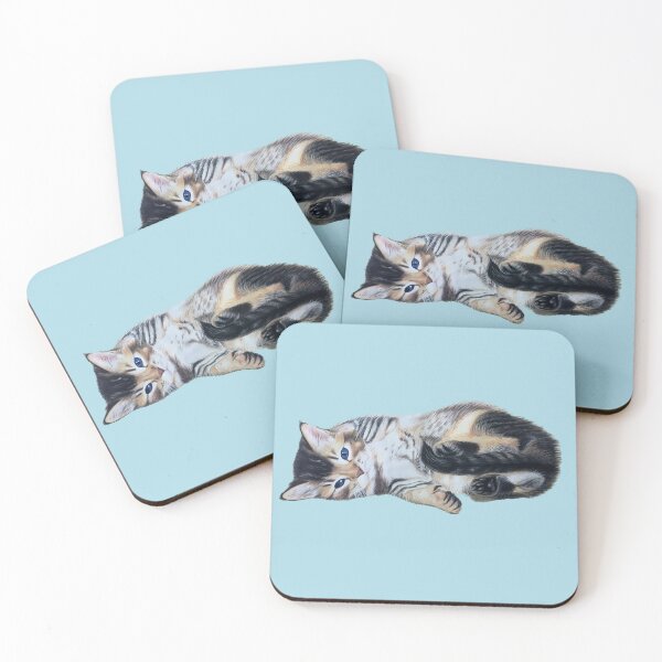 Item preview, Little Kitten (blue) designed and sold by SandraWarmerdam.