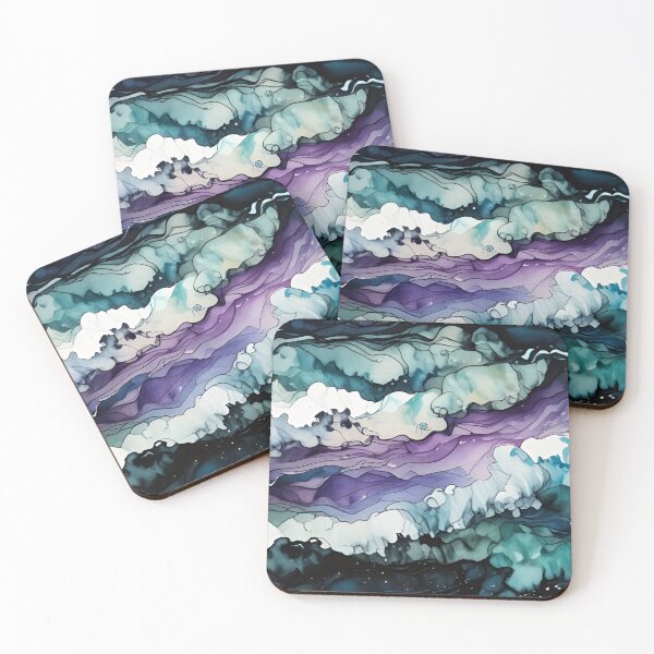 Item preview, Nebula Tides – Celestial Abstract Ink Art designed and sold by MyAbstractInk.