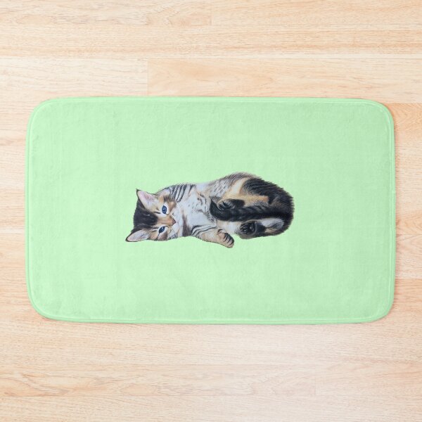 Item preview, Little Kitten (green) designed and sold by SandraWarmerdam.