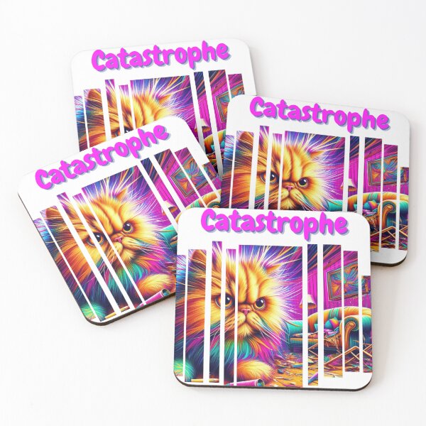 Item preview, Catastrophic Chaos: Persian Cat in a Colorful Disaster designed and sold by SloganSavvy.