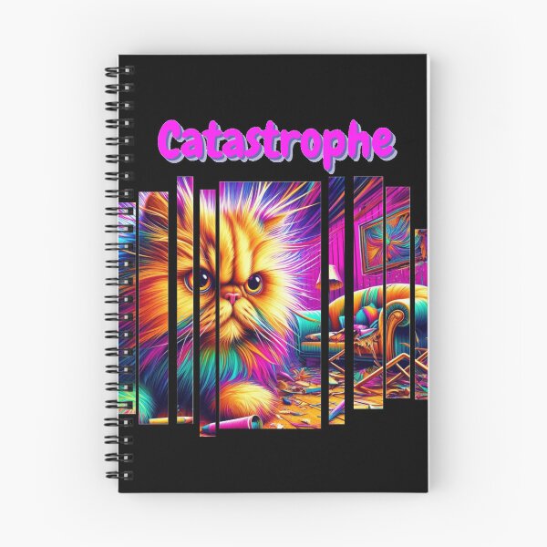 Item preview, Catastrophic Chaos: Persian Cat in a Colorful Disaster designed and sold by SloganSavvy.