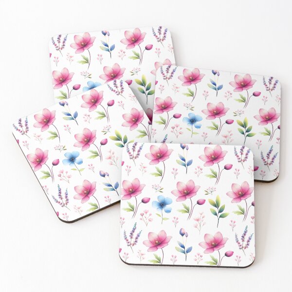 Item preview, Retro watercolor poppy flower Garden  designed and sold by Charmy Design.