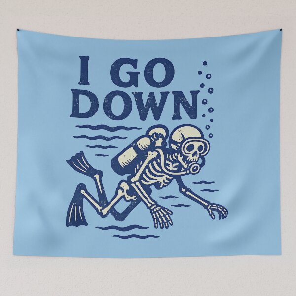 Item preview, Scuba Diving I Go Down designed and sold by CreepyCornerArt.