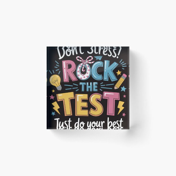 Item preview, Test Day Rock The Test Don't Stress Do Your Best Teacher designed and sold by MAKOPOKOShop.