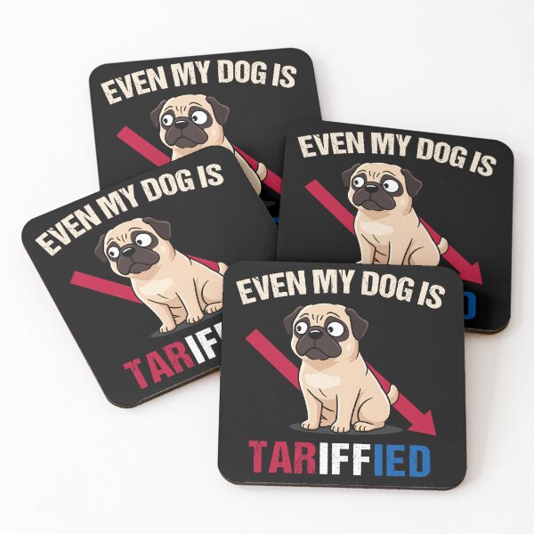 Item preview, Even My Dog Is Tarrified USA Tariff Funny Political designed and sold by Trendsecne.