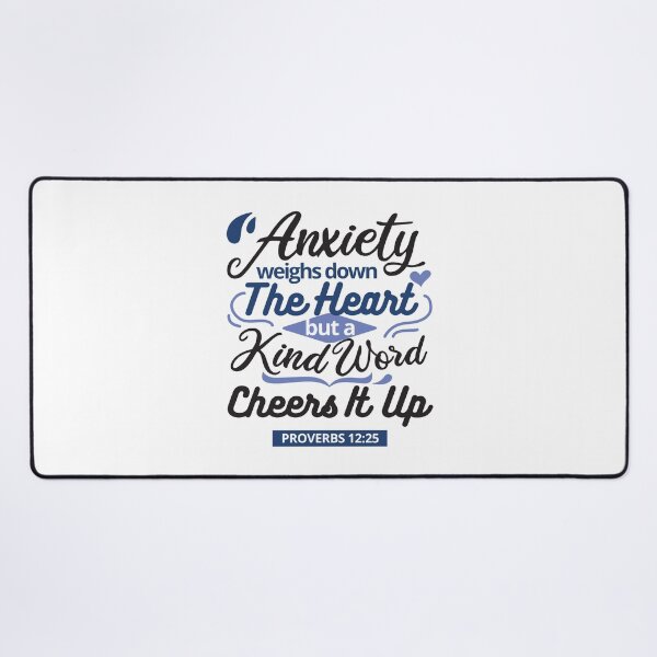 Item preview, Proverbs 12:25 Bible Verse – Kind Word Uplifts the Heart designed and sold by FlinArt.