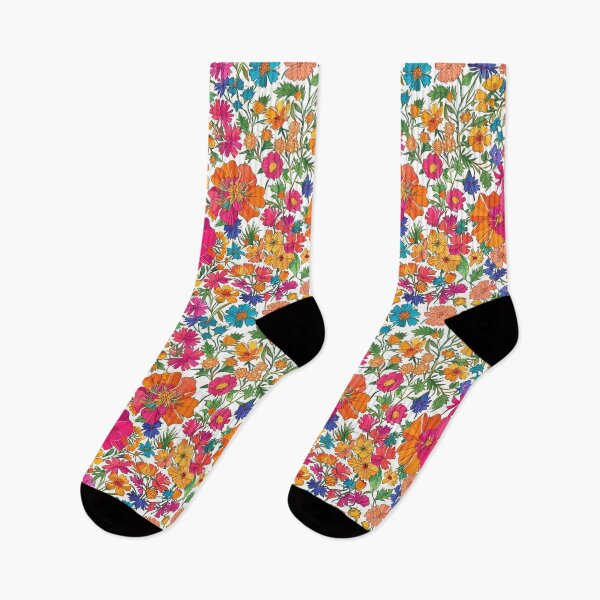 Item preview, Vibrant Fiesta Flowers Pattern Featuring Colorful Blossoms in Various Shapes and Sizes designed and sold by CoolPixels.