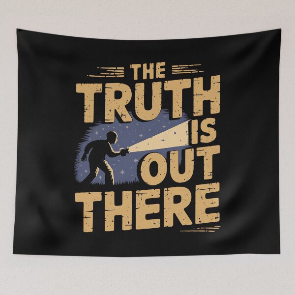 Item preview, The Truth Is Out There – Alien Conspiracy Theory Quote Design designed and sold by Evolved Ape.