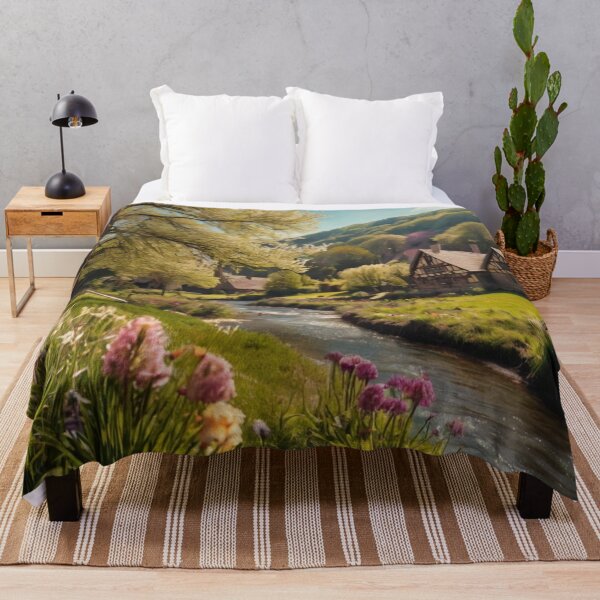 Item preview, Golden Blossoms in the Magical Riverside Village designed and sold by BlareBlare.