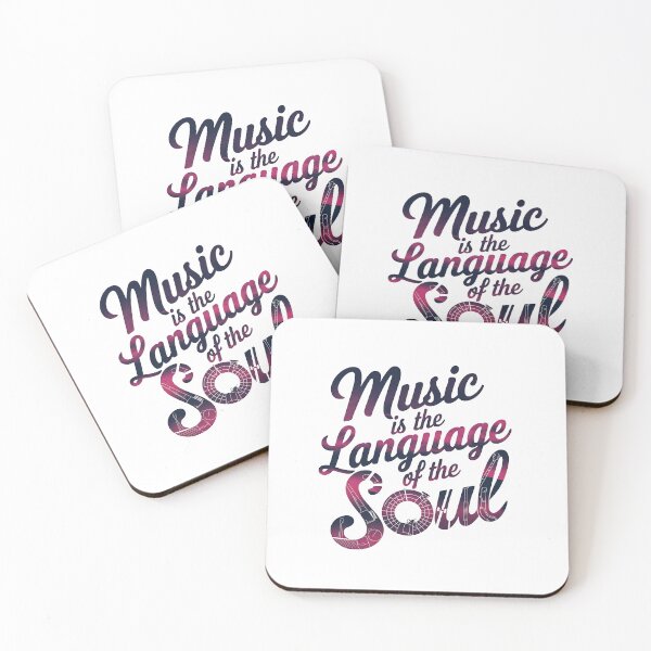 Item preview, Music Is the Language of the Soul – Inspirational Music Quote Design designed and sold by Evolved Ape.