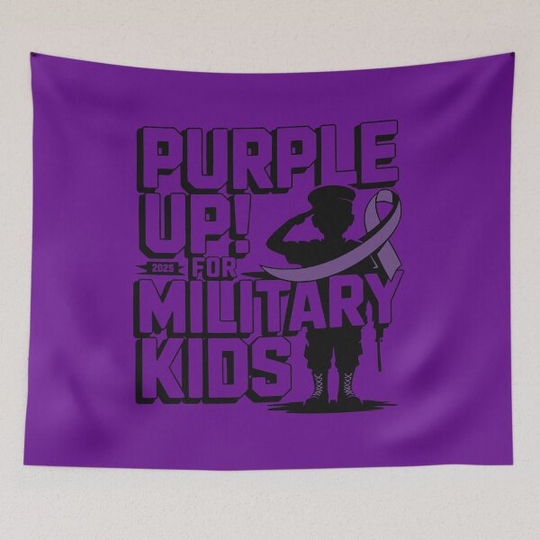 Item preview, Purple Up for Military Kids designed and sold by Suldaanstyle.