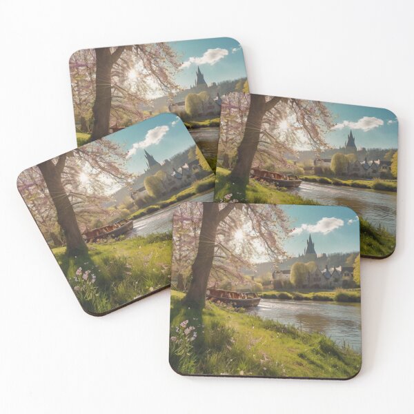 Item preview, Enchanted Morning in the Village by the River designed and sold by BlareBlare.