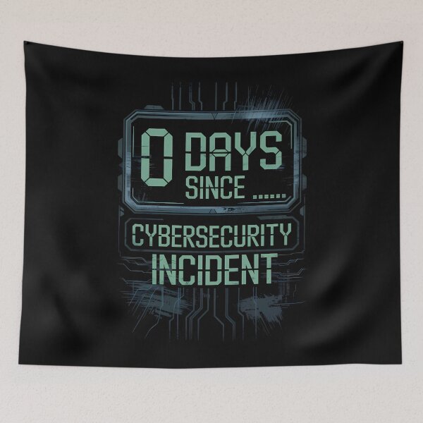 Item preview, 0 days since cybersecurity incident designed and sold by Funny Vintage Stickers And T-Shirts.