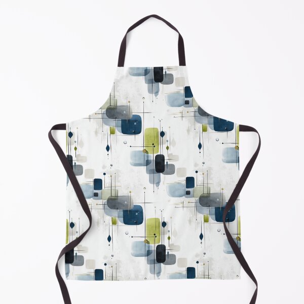 Item preview, Orbital Rhythm – Retro Geometric Abstraction in Blue and Green designed and sold by Moisky Patterns.