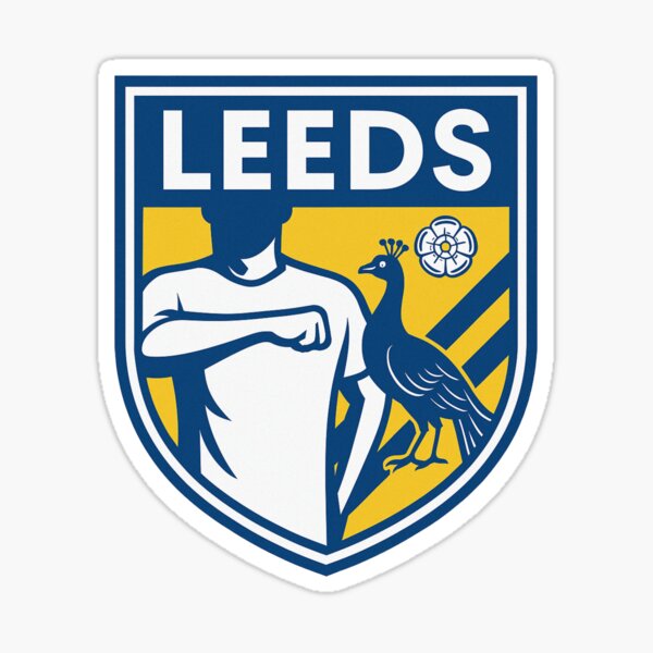 Item preview, Leeds Football Crest – Bold Fan & Peacock Yorkshire-Inspired Design designed and sold by Final Whistle Art.