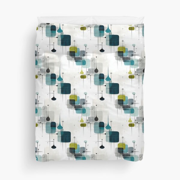 Item preview, Atomic Orbit – Teal and Chartreuse Mid-Century Geometric Pattern designed and sold by Moisky Patterns.