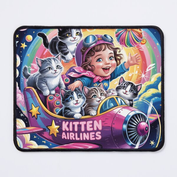 Item preview, “Kitten Airlines”, psychedelic style. designed and sold by Lilashakti ⭐️ ⭐️ ⭐️ ⭐️ ⭐️.