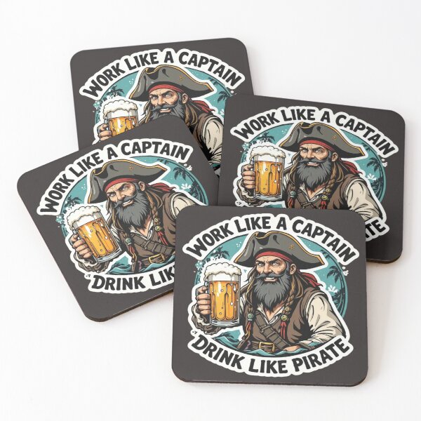 Item preview,  Trending Now Design:Work Like a Captain, Drink Like a Pirate Falcon-Frequency Drop-Amalgramation Reloaded designed and sold by Imaginarium of Chaos falcon88 .