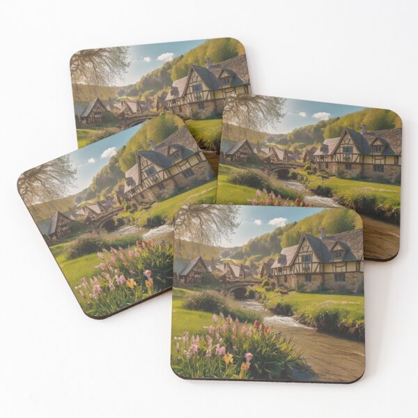 Item preview, The River’s Song in a Blooming Enchanted Village designed and sold by BlareBlare.