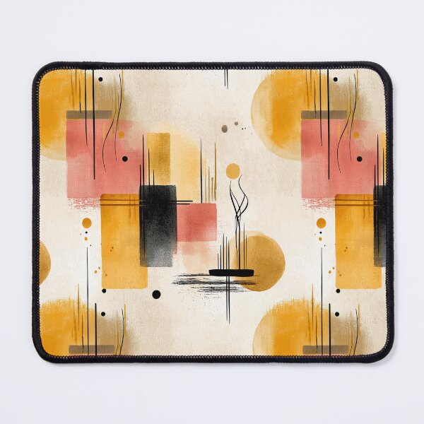 Item preview, Zen Abstract Rhythm – Warm Coral and Ochre Minimalist Pattern designed and sold by Moisky Patterns.