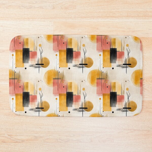 Item preview, Zen Abstract Rhythm – Warm Coral and Ochre Minimalist Pattern designed and sold by Moisky Patterns.