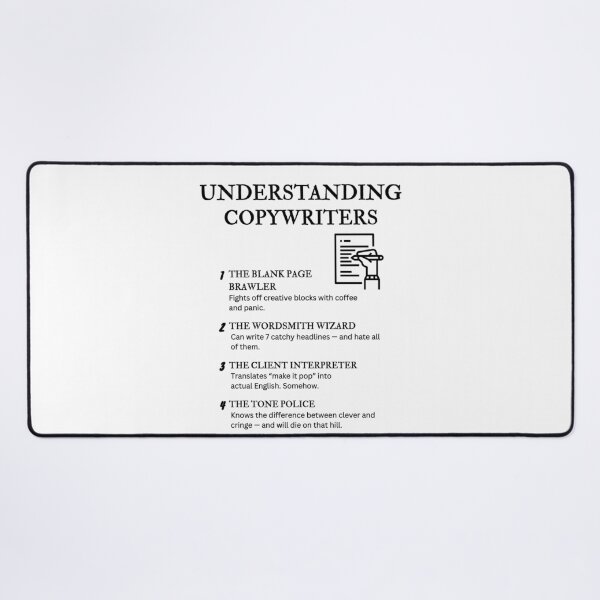 Item preview, Understanding Copywriters – Funny Creative Job Quotes for Writers & Marketers designed and sold by PsyFlow35.