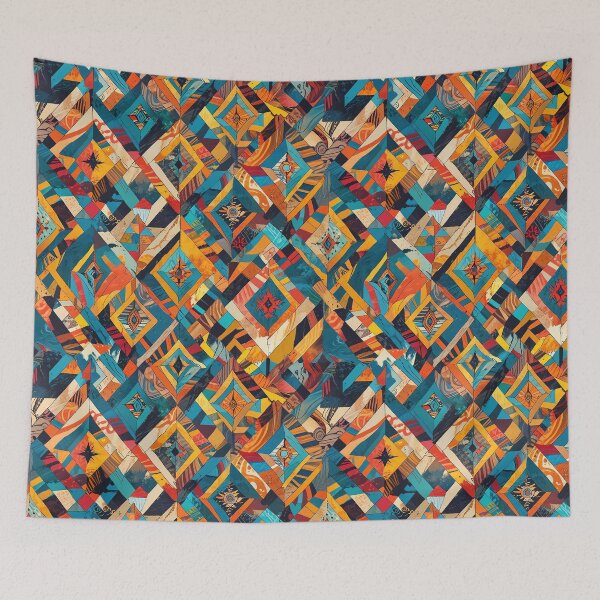 Item preview, Colorful tribal-inspired abstract design designed and sold by CoolPixels.