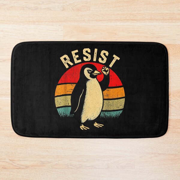 Item preview, Resist Penguin Retro Protest Animal Power Fist Artwork designed and sold by MotivaChic.