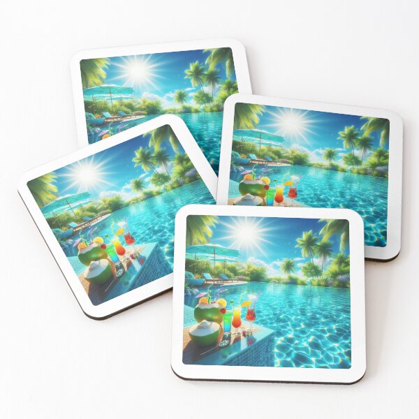 Item preview, Cozy Swimming Pool Scene with Food and Drinks – Perfect Vacation Design for Beach Lovers and Summer Vibes designed and sold by knalpot-design.
