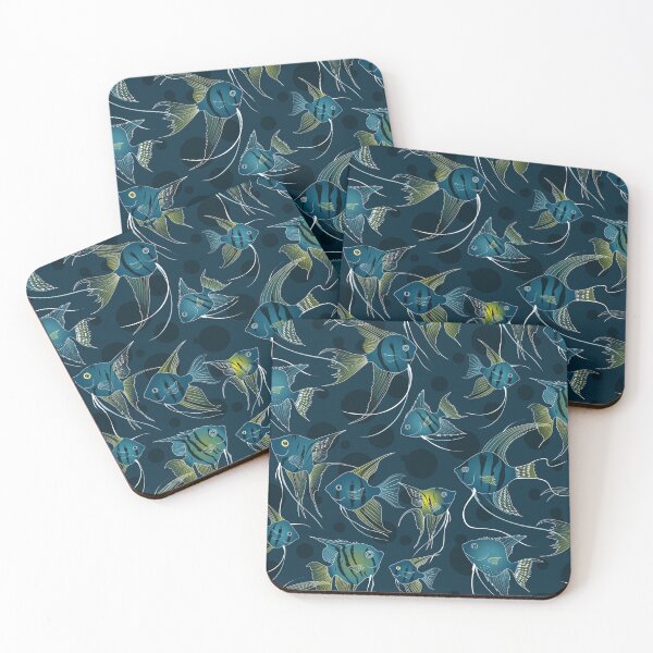 Item preview, angelfish - dark teal designed and sold by kobyakov.