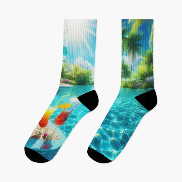 Item preview, Cozy Swimming Pool Scene with Food and Drinks – Perfect Vacation Design for Beach Lovers and Summer Vibes designed and sold by knalpot-design.