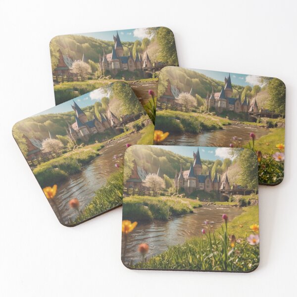 Item preview, Enchanted Spring Light over the River Village designed and sold by BlareBlare.