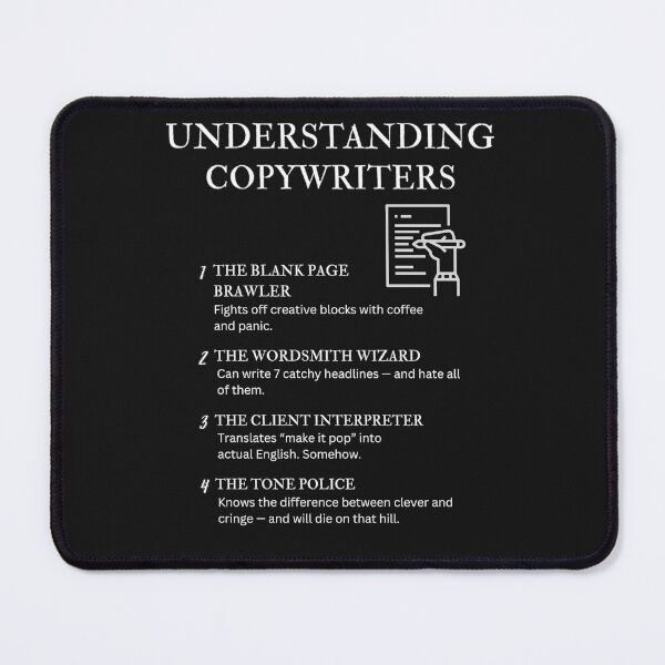 Item preview, Black – Understanding Copywriters – Funny Creative Job Quotes for Writers & Marketers designed and sold by PsyFlow35.