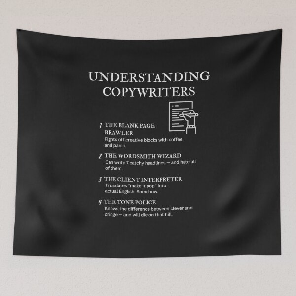 Item preview, Black – Understanding Copywriters – Funny Creative Job Quotes for Writers & Marketers designed and sold by PsyFlow35.
