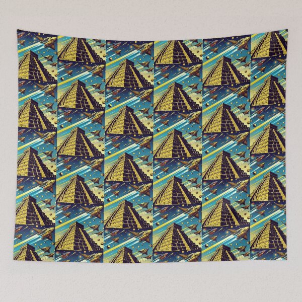 Item preview, Ancient mayan pyramids and spaceships  designed and sold by Dogandesighn.