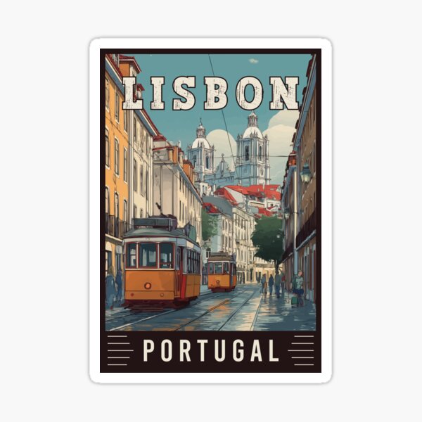 Artikel-Vorschau von Entdecken Sie die farbenfrohe portugiesische Hauptstadt Lissabon in Portugal - Reisekunst, designt und verkauft von turtlestart.