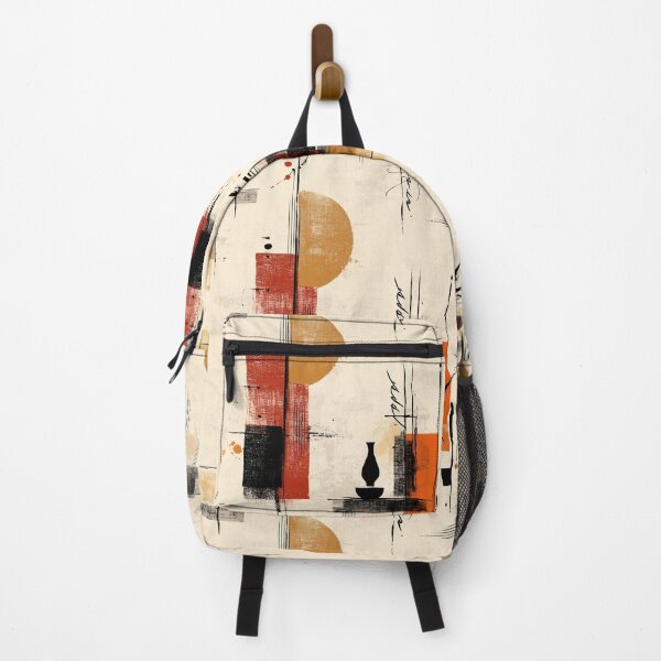 Item preview, Zen Still Life – Calligraphic Abstract in Red, Black, and Gold designed and sold by Moisky Patterns.
